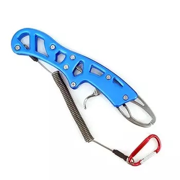 Рыболовные клещи из нержавеющей стали с курковым механизмом Рыболовные инструменты Инструмент для извлечения игл Ловец рыб (синий) синий