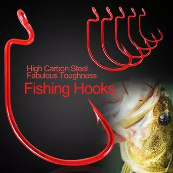 Рыболовные крючки, 10 шт./лот, рыболовные крючки из высокоуглеродистой стали, мягкие крючки для наживки, аксессуары для рыбалки