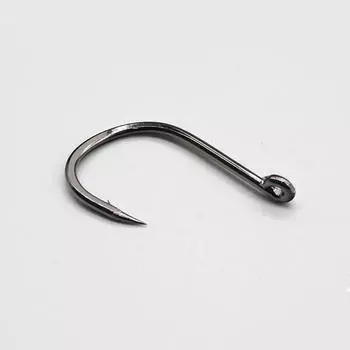 Рыболовные крючки с ушком, круглая джиг-головка, крючки с зазубринами, высокоуглеродистая сталь для ловли карпа, материалы, товары, аксессуары, Pesca 1pcs чёрный