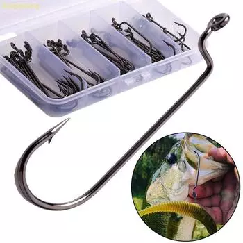 Рыболовные крючки sougayilang, 50 шт., набор стальных рыболовных крючков, крючок для пресноводной/морской рыбалки fishing hooks