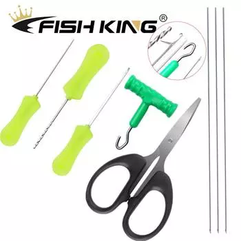 Рыболовные ножницы FISHKING из нержавеющей стали с титановым покрытием для резки плетеной лески из полиэтилена, инструменты для ловли карпа, аксессуары красный