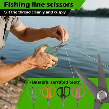 Рыболовные ножницы, прецизионный резак для лески из нержавеющей стали с нескользящей ручкой, маленькие ножницы для лески One Size армия зеленый