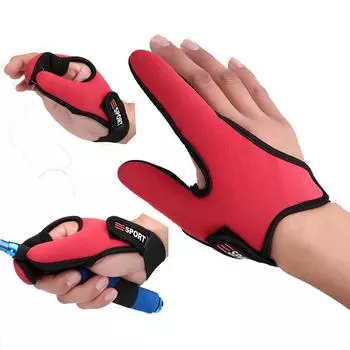 Рыболовные перчатки, защита для 2 пальцев, дышащие противоскользящие перчатки для рыбалки с защитой от порезов, аксессуары для уличной рыбалки на карпа left hand чёрный