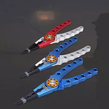 Рыболовные плоскогубцы, алюминиевые плетеные ножницы, плоскогубцы с разъемными кольцами, держатель для рыбы с ножнами