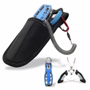 Рыболовные плоскогубцы Fish Grip рыболовные снасти спиральный шнур оригинальный 2-х уровневый чехол OUTIVE-88 [набор 4] (синий)