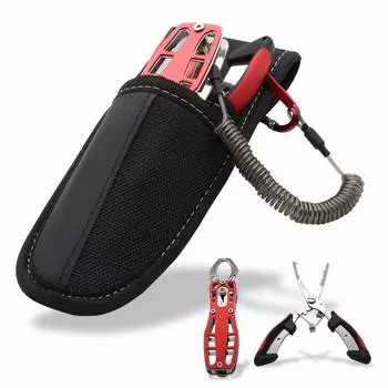 Рыболовные плоскогубцы Fish Grip рыболовные снасти спиральный шнур оригинальный 2-х уровневый чехол OUTIVE-88 [набор 4] (красный) красный