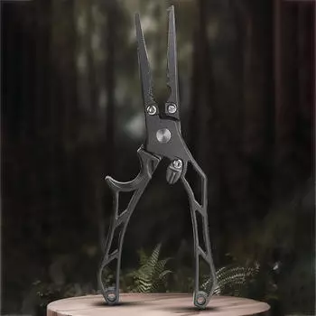 Рыболовные плоскогубцы Fish Gripper Легкий открывалка для разрезных колец Fisherman Professional серый