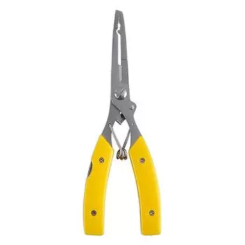 Рыболовные плоскогубцы из нержавеющей стали, многофункциональные рыболовные инструменты, товары, ножницы, снасти жёлтый