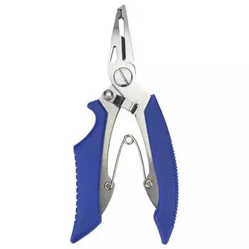 Рыболовные плоскогубцы из нержавеющей стали. Многофункциональные кусачки для лески. Рыболовные плоскогубцы с изогнутым ртом. Инструмент для ловли рыбы. Синий, красный, черный. Рыболовные снасти. 1pcs красный