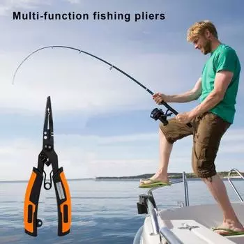 Рыболовные плоскогубцы из нержавеющей стали с эргономичной ручкой, портативный многофункциональный открыватель колец, резак для лески из полиэтилена, приспособление для извлечения крючков, точилка для рыболовной лески, ножницы для рыбалки