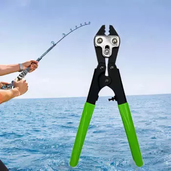 Рыболовные плоскогубцы, резак для шнура, ручной инструмент из углеродистой стали, многоцелевой обжимной инструмент для троса A