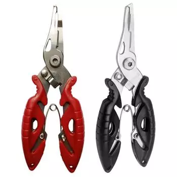 Рыболовные плоскогубцы, рыболовные плоскогубцы, ножницы, многофункциональный противоскользящий инструмент для рыболовных снастей чёрный