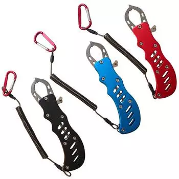 Рыболовные плоскогубцы, захват для рыбы, нержавеющая сталь, инструмент для извлечения крючков, ножницы для резки лески одной рукой чёрный