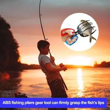 Рыболовные плоскогубцы Захват Металлический зажим для контроля рыбы Щипцы с эргономичной ручкой Конструкция когтя с 3 зубьями Портативный зажим для контроля рыбы A