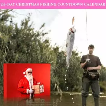 Рыболовные приманки Адвент-календарь 2024 24 дня Рыболовные снасти Сюрприз Оборудование Ежедневная рыбалка