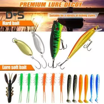 Рыболовные приманки Адвент-календарь 24 дня Рождественский отсчет Рыболовные приманки Набор снастей Рождественские рыболовные приманки Сюрприз Подарок для рыболовов A красный