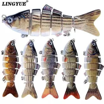 Рыболовные приманки Aorace, 1 шт., мульти-6/7 сегментов, шарнирные воблеры с жесткой приманкой, воблер для плавания, воблеры для плавания окуня для тонущей щуки A