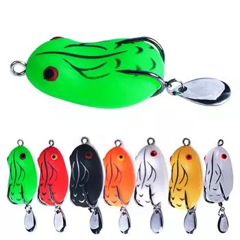 Рыболовные приманки для верхней воды, приманки для лягушек, мягкие силиконовые пластики, бионические плавающие приманки, дизайн без сорняков для окуня, соленой воды, пресной воды