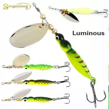 Рыболовные приманки, искусственная металлическая приманка с коробкой для ловли окуня, пресноводная рыбалка в соленой воде 4pcs