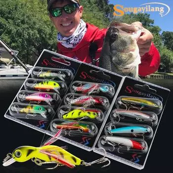Рыболовные приманки Искусственная приманка Реалистичная приманка для плавания Рыболовная приманка с острым крючком для пресноводной рыбалки 4pcs
