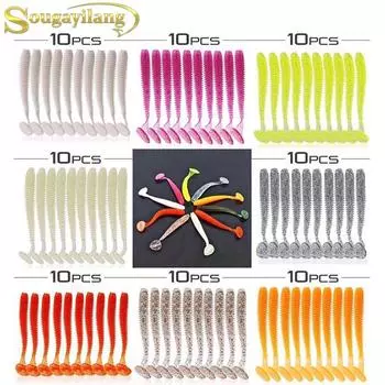 Рыболовные приманки Искусственные мягкие приманки Рыболовные черви Окунь Форель Судак Пресноводные снасти для ловли карпа 1