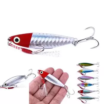 Рыболовные приманки Крючки Принадлежности Приманка Джиг Рыба Железная пластина Крючок Дальний заброс Металлическая фальшивая жесткая приманка Морской окунь 4.5cm-7g