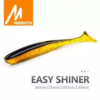 Рыболовные приманки Meredith Easy Shiner 50 мм, 75 мм, 100 мм, 130 мм, воблеры для ловли карпа, мягкие приманки, силиконовые искусственные двухцветные приманки 50mm 20pcs