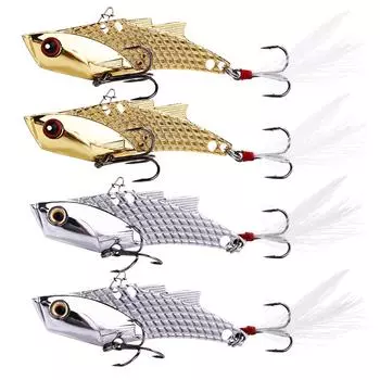 Рыболовные приманки Металлическая рыболовная приманка Спиннер-бледная приманка с перьями Острые крючки Приманка для плавания Рыболовные снасти