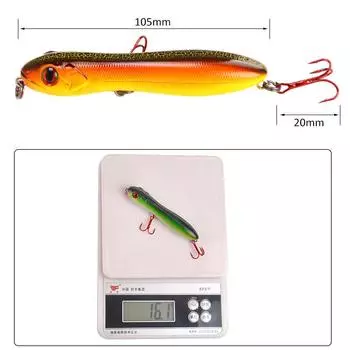 Рыболовные приманки Pesca 10,5 см 15,6 г Topwater искусственная голова змеи карандаш Isca твердая наживка воблеры троллинговые джигбейты рыболовные снасти