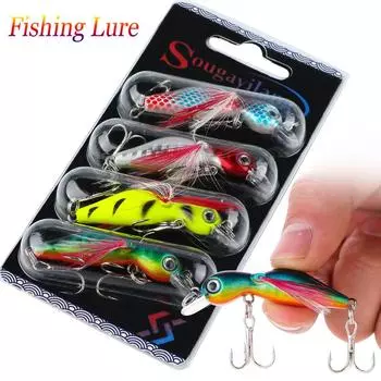 Рыболовные приманки, твердая морская рыбалка, металлический рыболовный крючок, набор смешанных рыболовных приманок, наживка для ловли окуня на открытом воздухе 7.3cm