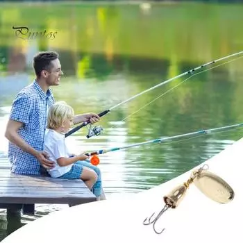 Рыболовные приманки, жесткая металлическая вращающаяся приманка с крючком и блестками, рыболовные снасти для ловли пресноводного и соленого окуня и форели, аксессуары серебряный