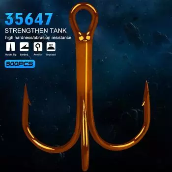 Рыболовные принадлежности San Ben Hook включают в себя якорные крючки с шипами, подводные рыболовные снасти и коричневые крючки с тремя якорями.. 100 шт./упак. 2#100 pieces/pack