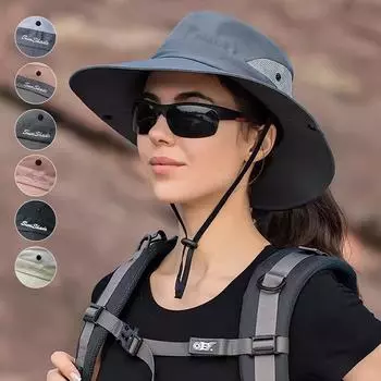 Рыболовные шляпы, летние рыболовные кепки с защитой от ультрафиолета, женские водонепроницаемые солнцезащитные шляпы, мужские кепки для езды на велосипеде, кепки с широкими полями чёрный