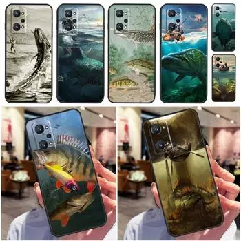 Рыболовные снасти Рыба для Realme C21Y C25Y C25s C11 C15 C21 C30 C35 Realme 10 9 8 Pro 8i 9i GT 2 Pro Neo 3T Чехол Realme C21Y C25Y