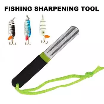 Рыболовные снасти рыболовный крючок точильный камень алмазная точилка для ножей (Черный зеленый)