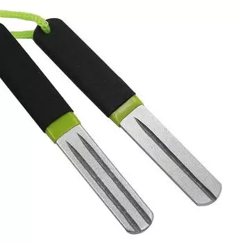 Рыболовные снасти рыболовный крючок точильный камень алмазная точилка для ножей (Черный зеленый)