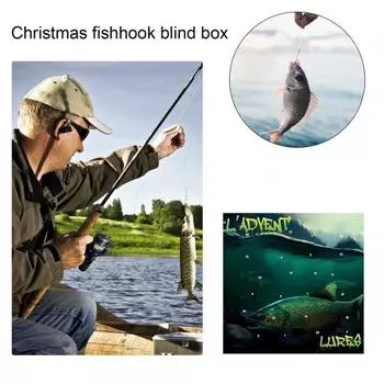 Рыболовный адвент-календарь 2024 года для мужчин, подростков, мальчиков, рыболовных приманок, набор снастей, аксессуары для приманок A