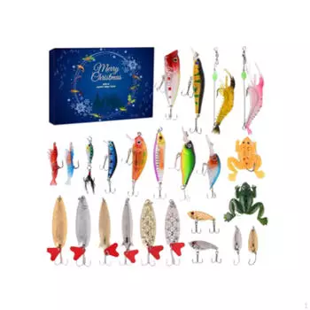 Рыболовный Адвент-календарь Снасти для Мужчин Подростков Мальчиков Рождественский Сюрприз Подарок