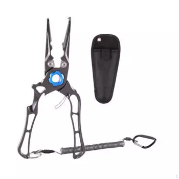 Рыболовный гаджет с плоскогубцами и захватом для управления леской Titanium Gray