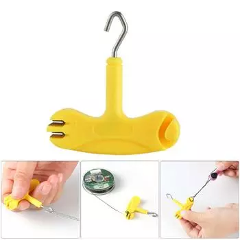 Рыболовный инструмент Инструмент для завязывания узлов Инструмент для снятия лески Съемник рыболовных крючков Многофункциональное рыболовное снаряжение Съемник рыболовных узлов