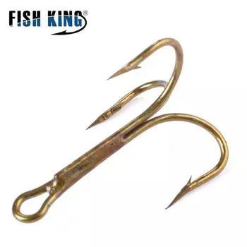 Рыболовный крючок FTK, 20 шт./лот, три тройных крючка 3/0 #-16 #, тройной крючок из высокоуглеродистой стали, коричневый цвет, РЫБОЛОВНЫЙ КРЮЧОК, сверхударные, антикоррозийные рыболовные снасти chase-2