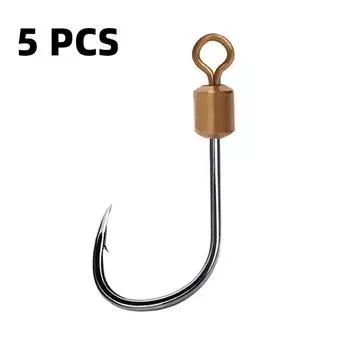 Рыболовный крючок Iseini Swivel Hook Type Luya Sea Fishing Iron Hook Мягкие и жесткие аксессуары для наживки Вращающийся крючок size10