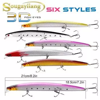 Рыболовный крючок, наживка, супер длина, рыболовная приманка, кривошипные приманки, рыболовная приманка, жесткая приманка для рыбалки