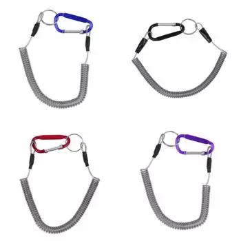 Рыболовный ремешок, лодочная веревка, спиральная удочка, защитная стальная леска, снасти синий