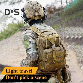 Рыболовный рюкзак большой емкости из водонепроницаемой ткани Оксфорд с множеством карманов для путешествий на открытом воздухе, кемпинга, пешего туризма, охоты, рыболовных снастей, аксессуаров, сумка для хранения камуфляжный/синий