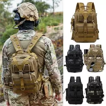 Рыболовный рюкзак большой емкости из водонепроницаемой ткани Оксфорд с множеством карманов для путешествий на открытом воздухе, кемпинга, пешего туризма, охоты, рыболовных снастей, аксессуаров, сумка для хранения