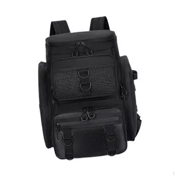 Рыболовный рюкзак сумка подарок для мужчин снасти коробка магазин походы на открытом воздухе чёрный