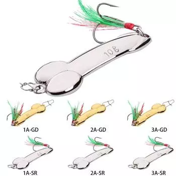 Рыболовный тройной крючок, спиннер-приманки, ложная наживка, металлический крючок с перьями, 5 г, 10 г, 20 г, серебро, золото 5g