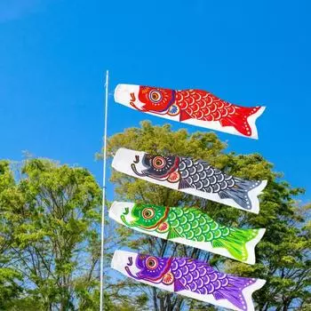 Рыболовный ветроуказатель, японский карповый вымпел, флаг, ветроуказатель Koinobori, наружный подвесной баннер, украшение для садовой террасы оранжевый