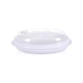 Рыбопарка для микроволновой печи Многофункциональная пароварка для продуктов с крышкой Пароварка для микроволновой печи для рыбы, булочек, пельменей, хлеба CHINA